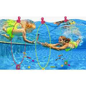 Piscine Sports nautiques nager à travers les anneaux jouet cerceau réglable été Sport sous-marin nager à travers les anneaux plongée cercle d'entraînement - Product Image 6
