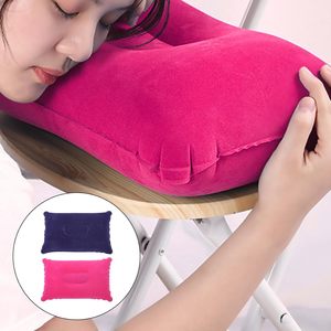 Oreiller de voyage gonflable carré en tissu floqué, ultraléger, compact et confortable pour les voyages et le camping - Product Image 5