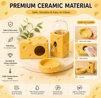 Maison de hamster réutilisable écologique en forme de rectangle en céramique refroidissant les fournitures de décoration de dissipation de chaleur d'été