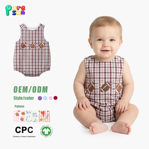 Puresun Maßgeschneiderter Game-Day-Druck Baby-Body College-Football-Team Kleinkind Jungen Strampler Applikation 100% Baumwolle Baby-Strampler - Product Image 1