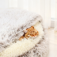 Gemütliches Winter-Tierbett für den Innenbereich, Weiche, Warme, Halbgeschlossene Höhle für Katzen und Hunde