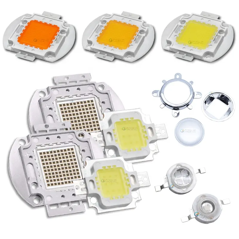 Blu rosso bianco bianco di Rgb del Chip Led di alto potere Led di Watt 12v 30-34v Led del Chip 10w 20w 30w 50w 100w della pannocchia del produttore di Czinelight su misura