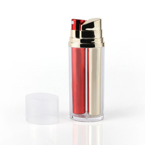 Botella de plástico con bomba de doble cámara para el cuidado de la piel, botella de loción sin aire, 2x5ml, 2x10ml, 2x15ml - Product Image 2