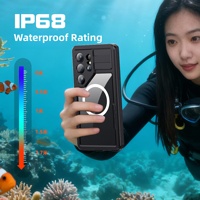 Étui de protection pour téléphone portable en TPU imperméable à l'eau pour extérieur, couverture intégrale, pour S26/S26 Plus/S26 ultra avec aimant pour Samsung Galaxy