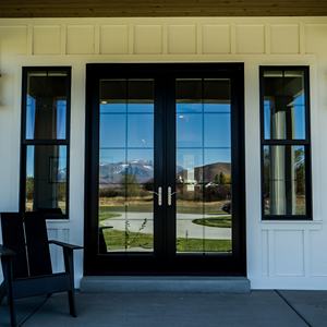 نووكسين فلوريدا مفصلات مقاومة للأعاصير مقاومة للصدمات باب قابل للتعديل من الألومنيوم باب مزدوج خارجي - Product Image 5