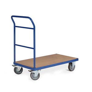 भारी शुल्क 600kg पाउडर लेपित स्टील फ्रेम लकड़ी मंच रोलिंग भंडारण ट्राली - Product Image 5