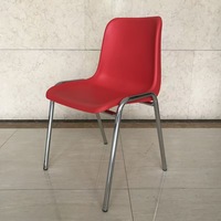 Chaise ergonomique empilable moderne et contemporaine en métal et PP, confortable pour le bureau, la salle à manger et la formation, idéale pour la maison et le bureau.