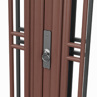 Ventana Abatible Hacia Adentro de Madera Revestida de Aluminio con Doble Acristalamiento y Rotura de Puente Térmico de Alta Eficiencia Energética Huasin para Casas Tradicionales Chinas