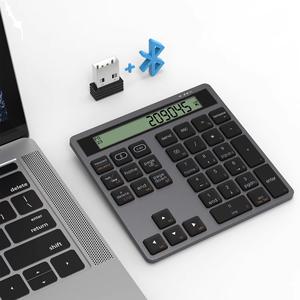 Teclado Numérico Inalámbrico 2.4G con Pantalla y Calculadora - Teclado Numérico Inalámbrico Delgado de 34 Teclas Portátil - Product Image 6