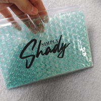 Sacs d'expédition à bulles en PVC colorés avec logo personnalisé et fermeture éclair écologique – Sacs d'emballage maquillage colorés refermables et écologiques