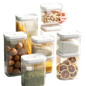 OWNSWING 밀폐 식품 저장 용기 식품 저장실 조직 컨테이너 쉬운 오픈 뚜껑 건조 식품 플라스틱 용기