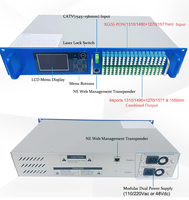 Nouvelle Version Fullwell 2U Rack XGS-PON & CATV Module Type WDM EDFA Amplificateur Optique avec Combinateur avec 64 Port 18dBm Puissance de Sortie