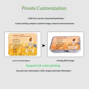 Lonchera Desechable Moderna de Aluminio con Tapa y Múltiples Compartimentos para Arroz, Carne, Comida para Llevar, Apta para Horno (Múltiples Capacidades) - Product Image 5