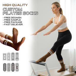 BiLu Wholesale Breathable Cotton Thick Sports <b>Socks</b> Stripe Athletic Crew Sport Women Custom <b>Grip</b> Yoga Pilates <b>Socks</b> - Product Image 1