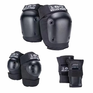 Protector Americano 187, Juego de Rodilleras, Coderas y Protectores de Palma de Esponja para Adultos y Niños, Patinaje sobre Ruedas, Monopatín, Ciclismo Profesional - Product Image 6