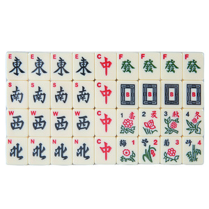 Factory Direct 26mm <b>Mini</b> Number Travel Mahjong Set with 144Pcs Tiles and Drawstring Bag for Gamblers <b>Table</b> Use - Product Image 1