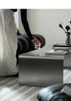 Table basse carrée moderne en acier inoxydable pour petits salons - Meuble léger, écologique et multifonctionnel pour la maison