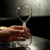 Mug à lait en verre à double paroi en forme de sablier, créatif, exclusif pour bar KTV, séparable, compatible micro-ondes et lave-vaisselle