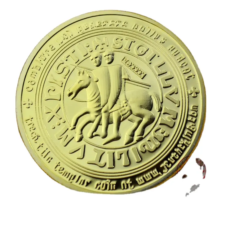 Royal Cross Shield Knights Coin personalizado especial 3D Christian Church Coin TOKEN