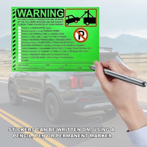Etiquetas Adhesivas para Violaciones de Estacionamiento al por Mayor, Paquete de 500 Rollos, Texto de Advertencia Personalizado para Gerentes de Propiedades y Departamentos de Seguridad - Product Image 6