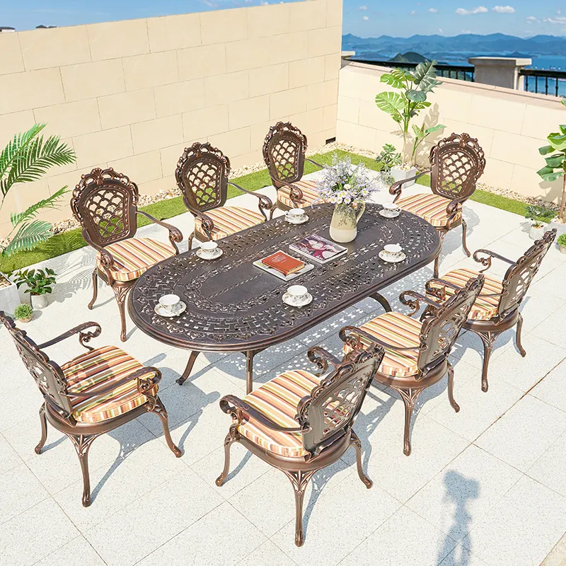 Jue cheng Terrasse Gartens tühle Gartenmöbel Metall Garten Balkon Set Stuhl Tisch
