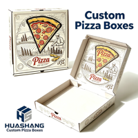 Boîte à pizza rigide en carton ondulé de qualité alimentaire, écologique, prix d'usine en gros, toutes tailles, design personnalisé imprimé, jetable