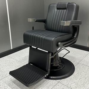 Sillón de Barbero Hidráulico Negro Profesional Vintage para Hombre, Muebles de Peluquería, Opción Económica para Barberías - Product Image 3