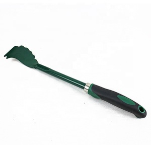 Outil de désherbage de jardin, manche vert et noir, en acier au manganèse, nettoyage manuel pour l'entretien des lames de tondeuse à gazon, utilisation domestique et de jardinage - Product Image 1