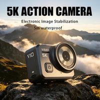 Cámara de Acción Personalizable con Visión Nocturna, Buena Calidad de Imagen, Grabación de Video 5K, Pantalla Táctil de 2.0'', Portátil, Resistente al Agua, WiFi, V10