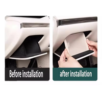 Boîte de rangement en silicone côté conducteur, organiseur de documents de voiture, plateau de rangement sous le volant pour Luxeed R7