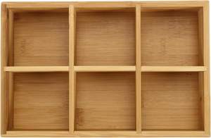 Bolsa de té de bambú de una pieza, bolsa de almacenamiento, cajón, caja de almacenamiento con 6 compartimentos, caja de té de café, bolsa de azúcar, paquete pequeño de edulcorante - Product Image 3