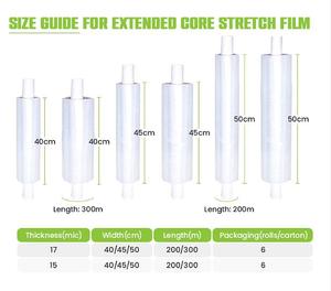 Rotolo di pellicola <span class=keywords><strong>estensibile</strong></span> per Pallet in PE da 18 pollici x 1000 piedi a prova di polvere - Product Image 5