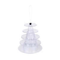Dessert Chocolat Dates Pyramide Tour D'affichage En Plastique Pour La Fête De Mariage 5 Niveaux Macaron Cookie Mini Gâteau Stand Emballage