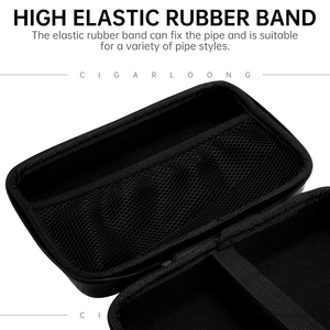 Cigarloong cổ điển nội bộ lưới túi không gian lớn thiết kế PU Chất liệu màu đen Xách Tay Hộp xì gà 8-20 cái với Hộp quà tặng bao bì - Product Image 4