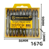 Jeu de 10 embouts de tournevis Phillips à double extrémité Ph2, embouts de perçage magnétiques en acier de 65 mm pour visseuse à percussion et tournevis électrique