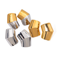 Boucles d'oreilles créoles épaisses Gaovo en acier inoxydable plaqué or 18 carats, hypoallergéniques, étanches et inaltérables, bijoux d'oreille pour femmes, vente en gros