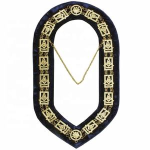 Chaîne vintage au col en chaîne pour adulte, accessoire de mode américain, carré, couleur bleu - Product Image 1