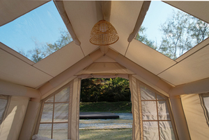 Tente pneumatique imperméable 600D Oxford 8 m² légère portable résistante aux UV installation rapide double couche 3-4 personnes pour - Product Image 3