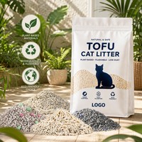 Litière pour chat en tofu personnalisée à marque privée, de qualité alimentaire, à base de maïs et de soja, biodégradable, litière naturelle pour chat, jetable dans les toilettes