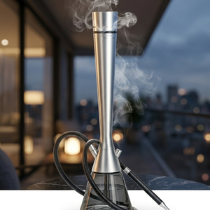 Chicha portable de haute qualité 75 cm 2.1, design unique Porsche, chicha en aluminium argenté, ensemble de chicha de luxe - Product Image 2