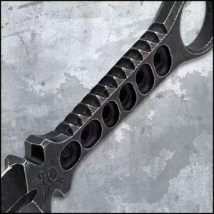 Couteau à lame fixe multifonctionnel personnalisable M48 HK de haute qualité, manches en acier inoxydable, support OEM DE029 200MM 10mm 1 - Product Image 2