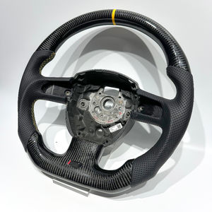 หนังคาร์บอนไฟเบอร์แท้จากโรงงานสำหรับพวงมาลัยรถยนต์ <span class=keywords><strong>Audi</strong></span> B7 A1 A3 A4 A6 A7 A8 B6 B8 B9 C6 C7 C8 TT R8 ซีรีส์ <span class=keywords><strong>Q</strong></span> - Product Image 4