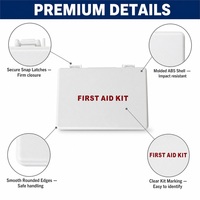 Étui rigide compact en ABS blanc avec logo imprimé en soie, vide, pour le rangement de médicaments, survie en extérieur, OEM ODM, prix usine personnalisé