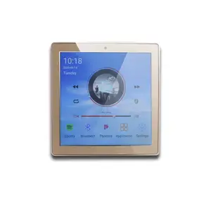 T Touch Screen 2*25w Mini Wireless Android Smart Home Audio System Digital Blue-tooth Wall Amplifier With 2 Wall Speaker