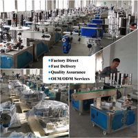 Machine d'étiquetage de bouteilles rondes d'applicateur d'étiquettes double face de contrôle PLC