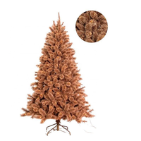 Bunter Künstlicher Weihnachtsbaum Rosa Robustes Flexibles PVC-Material Hochwertige LED-Lichter Umweltfreundlich für Innenbereich Vollständigeres Aussehen