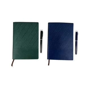 Coffret <span class=keywords><strong>Cadeau</strong></span> Luxe 2026 : Carnet <span class=keywords><strong>Personnalisé</strong></span> avec Logo et Stylo Métallique, Recharges Incluses – Idéal pour Cadeaux d'Affaires Bleu Vert - Product Image 2