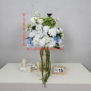 DKB Bola de Flores Artificiales de Seda de Baby Breath de Lujo, Centro de Mesa para Bodas, Decoración de Fiestas, Realista, Hecho a Mano, Moderno - Product Image 2