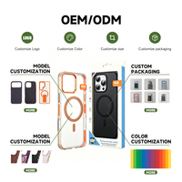 En stock, coque de téléphone transparente en PC rigide, luxueuse, étanche, magnétique, antichoc pour la série 18, 17, 16 Pro