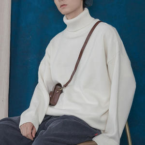 WR Vêtement Personnalisé OEM Lavé Hommes Pull Tricoté Épais Col Ras Du Cou À Manches Longues Pull Surdimensionné Tricots Chandails - Product Image 2